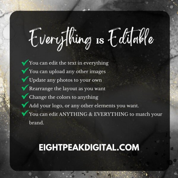Black and Gold Social Media Canva Templates - Image 4